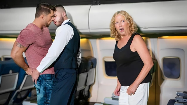 First-class Hottie Roman Todd Fucking Devy On The Plane
