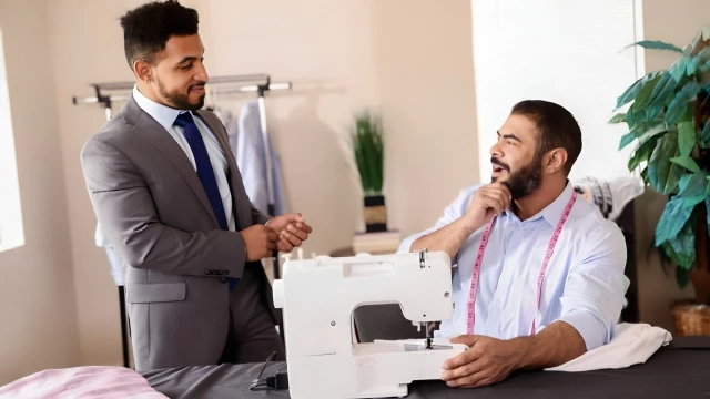 Big Dick Tailor Enjoying Hot Casual Fuck At The Office