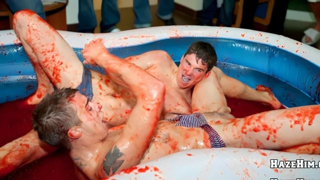 Jelly Wrestling Leads To Hardcore Gay Aciton