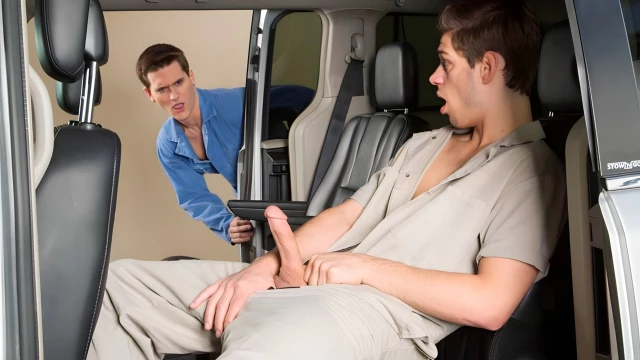 Gay Mechanic Michael Del Ra Fucks Horny Allen Lucas