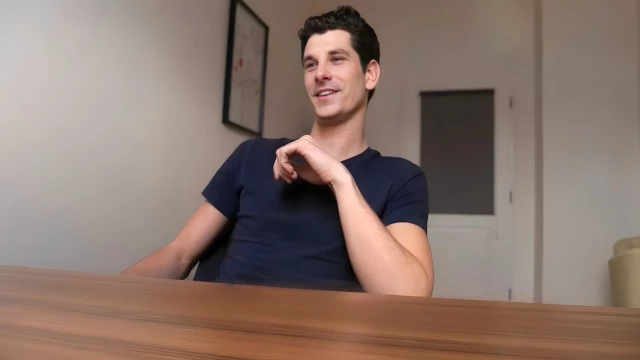 Dark-haired Dude Happily Takes A Facial After Anal