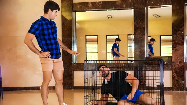 Diego Sans Fucks Caged Slaveboy Named Damien Stone