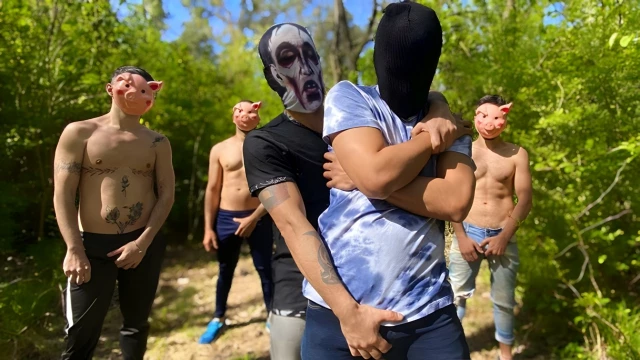 Outdoor Gang-bang Featuring Twink-y Latino Boys