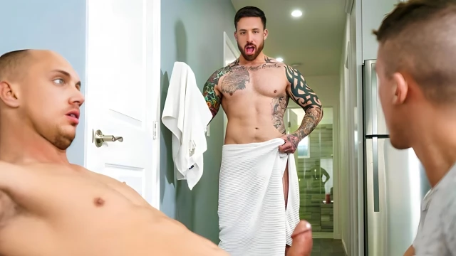 Protected Sex In A 3some With John Magnum, Jake Porter, Jordan Levine