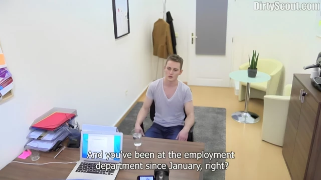 Twink Cums In A Glass During A Casting