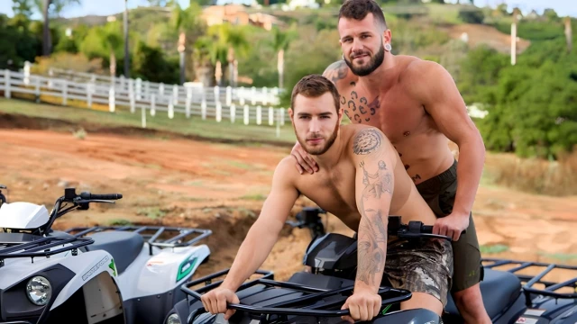 Johnny Hill And Carter Woods Love ATVs And Hard Anal