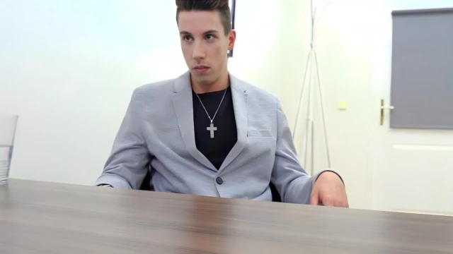 Flamboyant Newcomer Fucked On The Desk