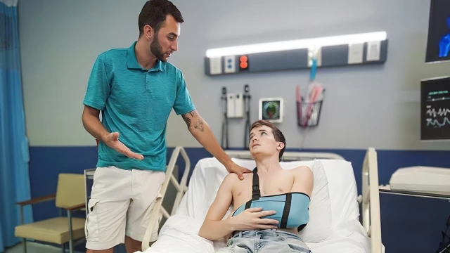 Brian Adams Fucks Injured Stepbro Alex Meyer In A Hospital