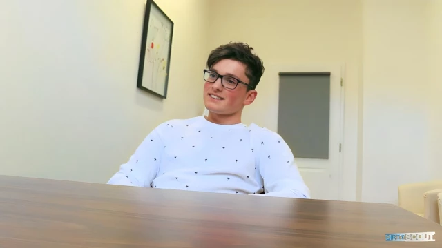 Youthful And Nerdy Twink Rides Cock On The Floor