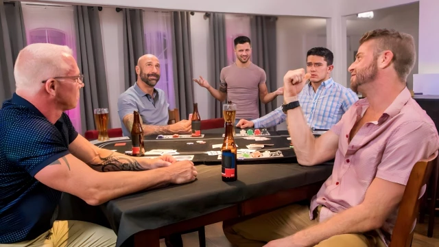 Poker Night 3some With Casey Everett, Link Parker, And Ryan Carter