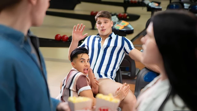 Malik Delgaty And Angel Santana Get Frisky In A Bowling Alley