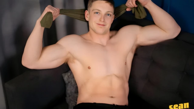 Tall Dude Kyle Denton Massaging His Massive Cock Here