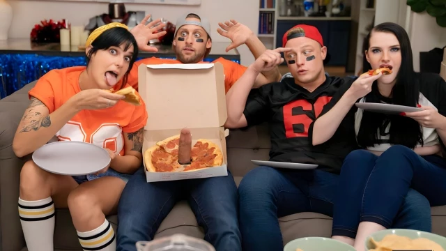 Sneaky Superbowl Bang With Dom King And Logan Aarons